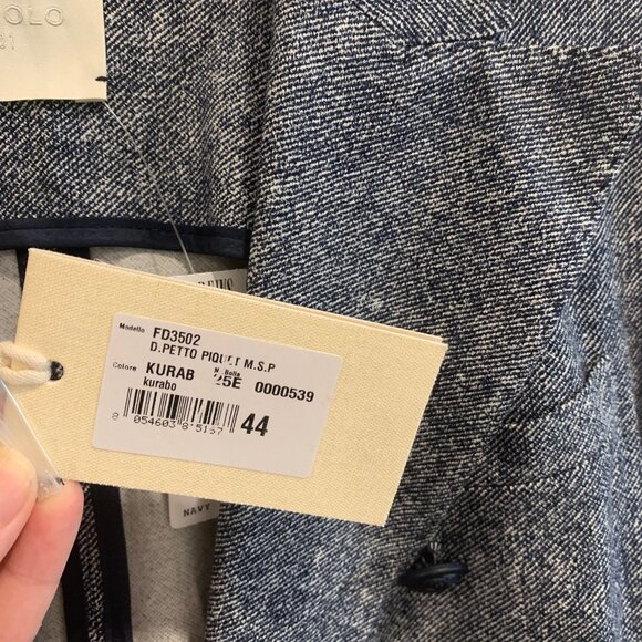 Cutaway Double Breasted Piquet Blazer - Picture 9 of 16